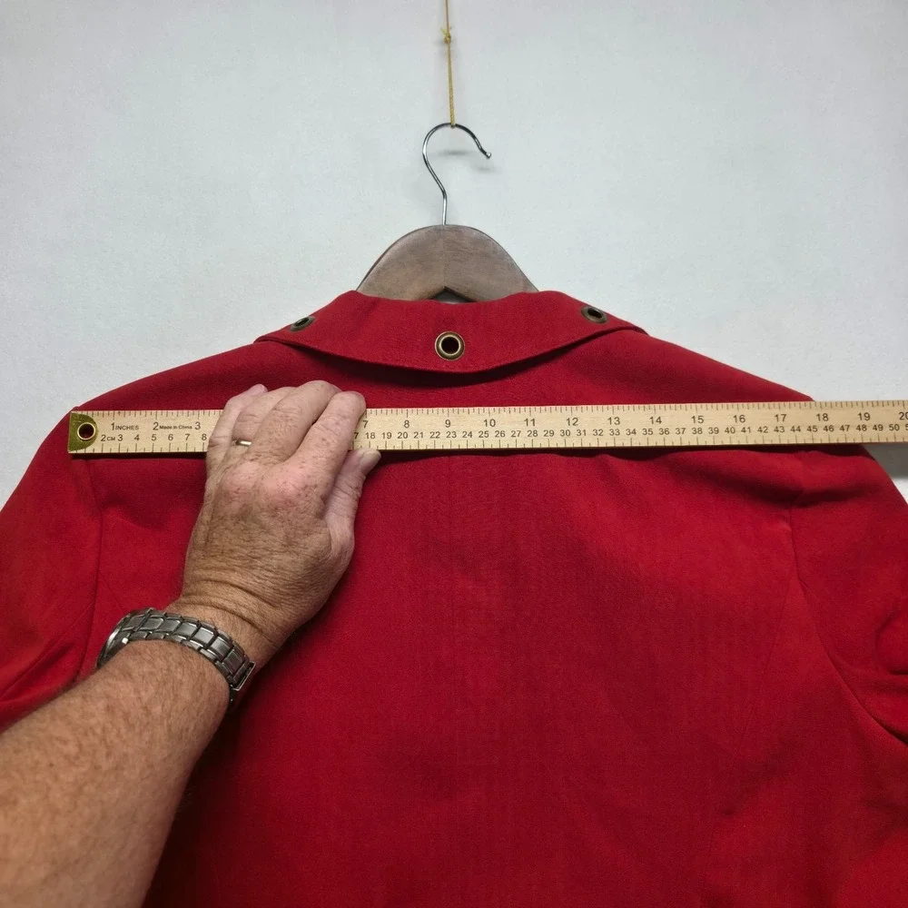 Multiples Women's Red Open Grommeted Jacket Size XL